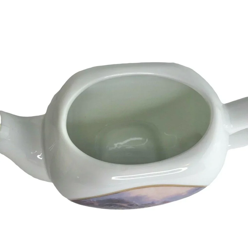 Vintage Thomas Kinkade Candlelight Cottage Teapot TKE-CTG 176941-01